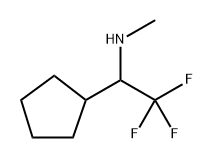 1-环戊基-2,2,2-三氟-N-甲基乙-1-胺 结构式
