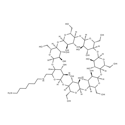 mono-(6-(1,6-hexamethylenediamine)-6-deoxy)-β-Cyclodextrin 化学構造式