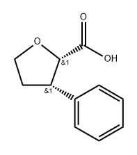 rac-(2R,3R)-3-phenyloxolane-2-carboxylic acid, cis,13217-34-0,结构式
