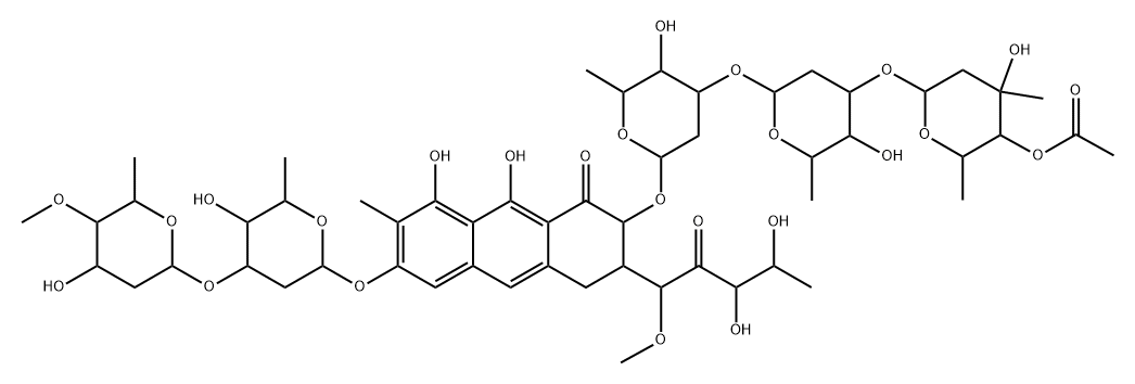 Mithramycin, 4B-O-methyl-, 4E-acetate, (1BR,4BR,4ES,5ES)- (9CI) Structure