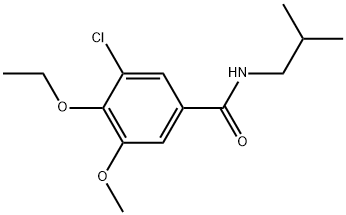 3-Chloro-4-ethoxy-5-methoxy-N-(2-methylpropyl)benzamide Structure