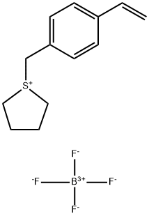 1-[(4-乙烯基苯基)甲基]四氢噻吩 四氟硼酸盐(1:1), 132558-11-3, 结构式