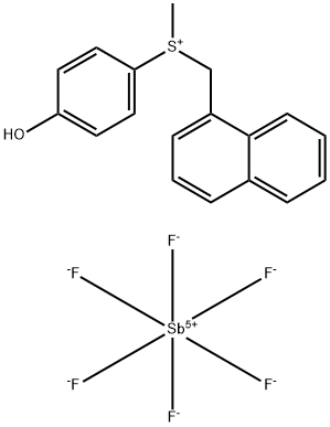 SulfoniuM, (4-hydroxyphenyl)Methyl(1-naphthalenylMethyl)-, (OC-6-11)-hexafluoroantiMonate(1-) (1:1) Structure