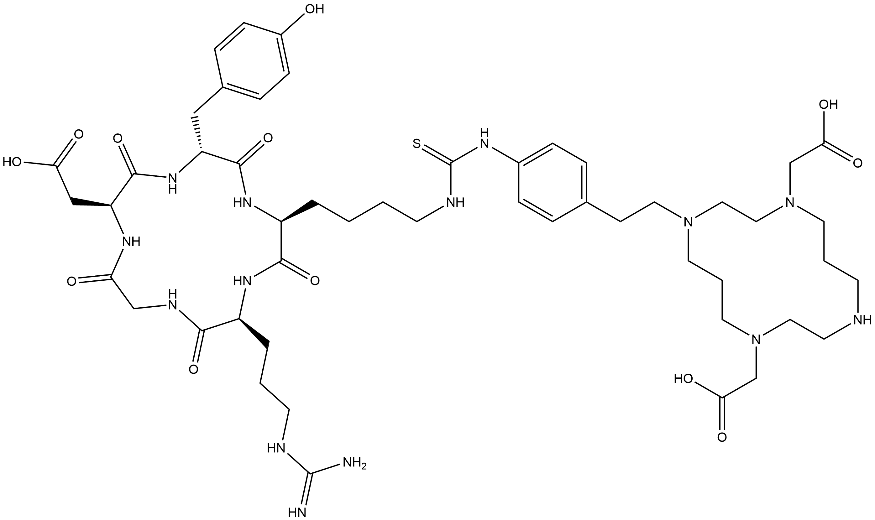 c(RGDyK) Structure