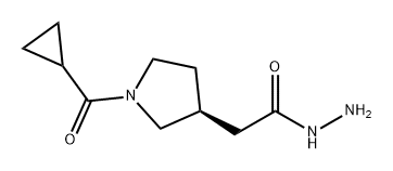 (S)-2-(1-(cyclopropanecarbonyl)pyrrolidin-3-yl)acetohydrazide 结构式