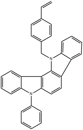 12-[(4-Ethenylphenyl)methyl]-5,12-dihydro-5-phenylindolo[3,2-a]carbazole Structure