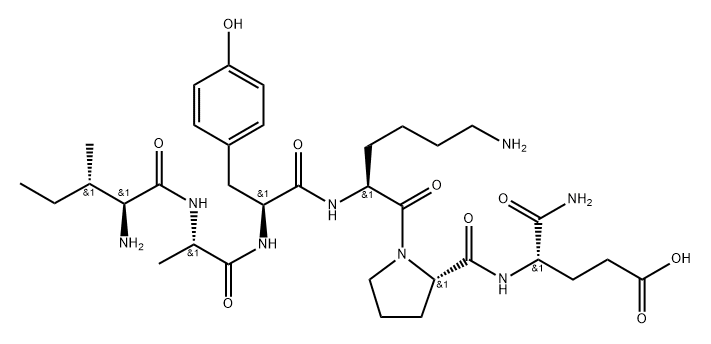 Ile-ala-tyr-lys-pro-glu-NH2 Struktur