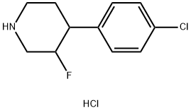 4-(4-chlorophenyl)-3-fluoropiperidine hydrochloride Struktur