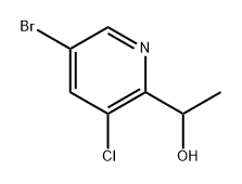 1-(5-溴-3-氯吡啶-2-基)乙醇 结构式