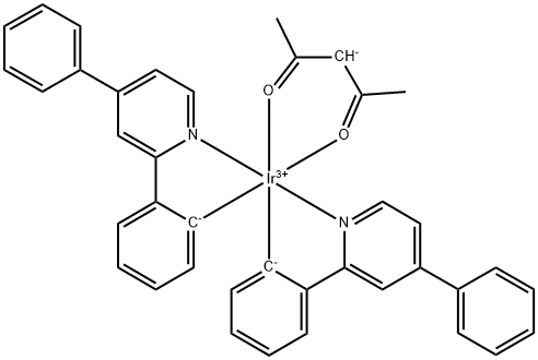 (2,4-pentanedionato-κO2,κO4)bis[2-(4-phenyl-2-pyridinyl-κN)phenyl-κC]-, (OC-6-33)-Iridium|(2,4-戊二酮-ΚO2,ΚO4)双[2-(4-苯基-2-吡啶基-ΚN)苯基-ΚC]铱