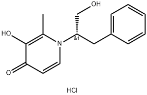 (S)-3-羟基-1-(1-羟基-3-苯基丙烷-2-基)-2-甲基吡啶-4(1H)-盐酸盐, 1335282-15-9, 结构式