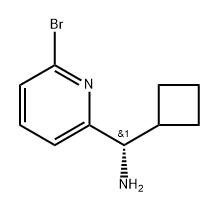 (S)-(6-bromopyridin-2-yl)(cyclobutyl)methanamine Struktur