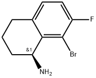 (S)-8-bromo-7-fluoro-1,2,3,4-tetrahydronaphthalen-1-amine Struktur