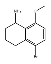 5-bromo-8-methoxy-1,2,3,4-tetrahydronaphthalen-1-amine 结构式