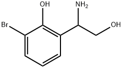 2-(1-amino-2-hydroxyethyl)-6-bromophenol Struktur