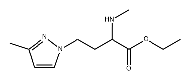 1H-Pyrazole-1-butanoic acid, 3-methyl-α-(methylamino)-, ethyl ester Structure