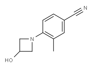 4-(3-hydroxyazetidin-1-yl)-3-methylbenzonitrile Structure