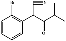 Benzeneacetonitrile, 2-bromo-α-(2-methyl-1-oxopropyl)- Structure