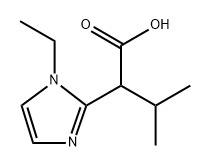 2-(1-乙基-1H-咪唑-2-基)-3-甲基丁酸,1341832-21-0,结构式