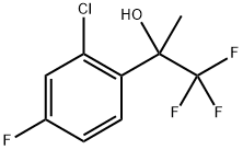 2-(2-氯-4-氟苯基)-1, 1, 1-三氟丙烷-2-醇, 1343006-27-8, 结构式