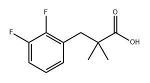3-(2,3-二氟苯基)-2,2-二甲基丙酸 结构式