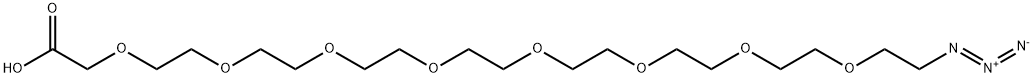 AZIDE-PEG8-CH2COOH 结构式