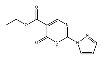 6-氧代-2-(1H-吡唑-1-基)-1,6-二氢嘧啶-5-羧酸乙酯, 1343572-58-6, 结构式