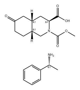 2,3(1H)-Isoquinolinedicarboxylic acid, octahydro-6-oxo-, 2-Methyl ester, [3S-(3α,4aα,8aα)]-, coMpd. with (R)-α-MethylbenzeneMethanaMine (1:1) (9CI) Structure