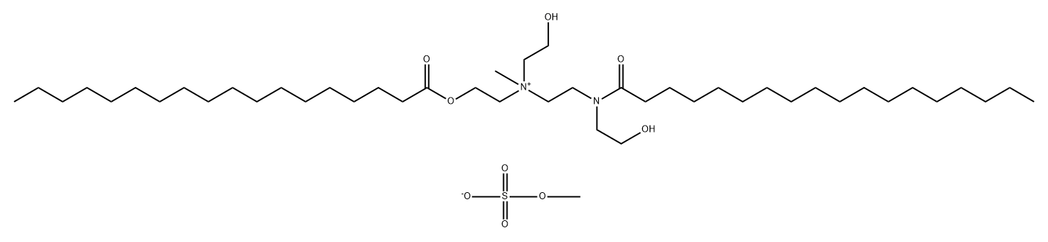bis(2-hydroxyethyl)[2-[N-(2-hydroxyethyl)stearoylamino]ethyl]methylammonium methyl sulphate, stearate Structure