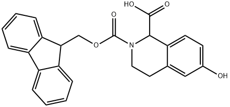 6-Hydroxy-3,4-dihydro-1H-isoquinoline-1,2-dicarboxylic acid 2-(9H-fluoren-9-ylmethyl) ester Structure