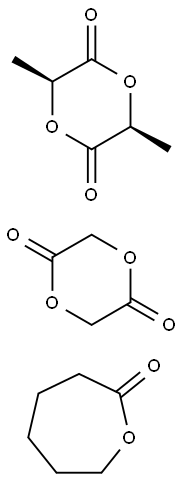 聚(L-乳酸钴-己内酯-乙交酯钴), 134490-19-0, 结构式