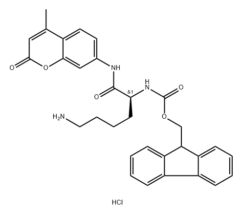 FMoc-Lys-AMC.HCl,1345544-71-9,结构式