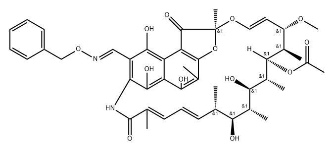 3-(ベンジルオキシイミノメチル)リファマイシンSV 化学構造式