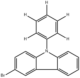9H-Carbazole,3-bromo-9-(phenyl-2,3,4,5,6-d5)- 化学構造式