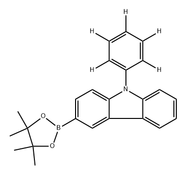 9H-Carbazole, 9-(phenyl-2,3,4,5,6-d5)-3-(4,4,5,5-tetramethyl-1,3,2-dioxaborolan-2-yl)- Structure