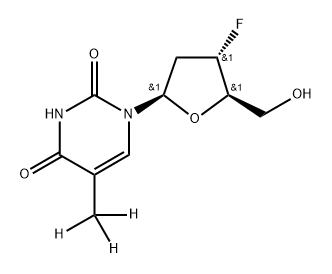 [2H3]-3’-Deoxy-3’-fluorothymidine Struktur