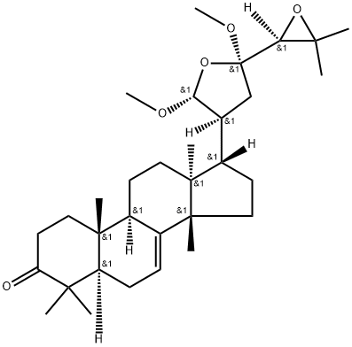 21,23:24,25-Diepoxy-21,23-
diMethoxytirucall-7-en-3-one 化学構造式
