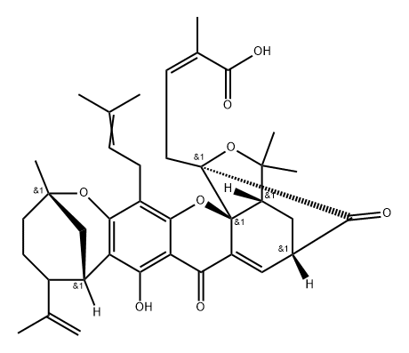 表黄胶酸,1352191-85-5,结构式
