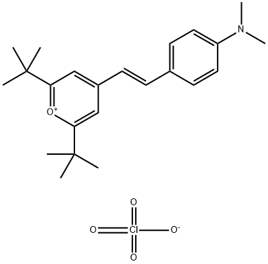 Pyrylium, 4-[(1E)-2-[4-(dimethylamino)phenyl]ethenyl]-2,6-bis(1,1-dimethylethyl)-, perchlorate (1:1) Structure