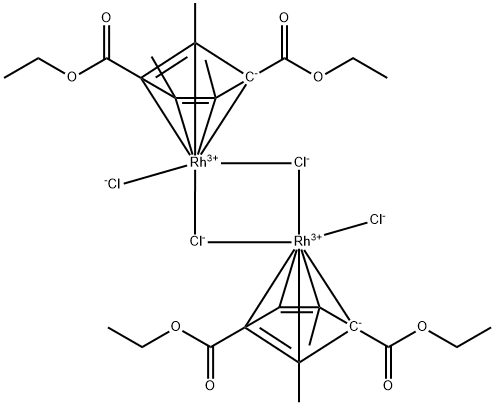 1,3-双(乙氧羰基)-2,4,5-三甲基环戊二烯-1-基]铑(III)二氯化物二聚体, 1352745-18-6, 结构式