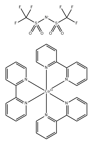 三(2,2'-联吡啶)三(三氟甲磺酰亚胺)钴(III),1353745-91-1,结构式