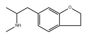 6-Benzofuranethanamine, 2,3-dihydro-N,α-dimethyl- Structure