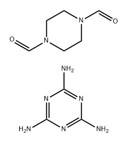 1,4-Piperazinedicarboxaldehyde, polymer with 1,3,5-triazine-2,4,6-triamine 结构式