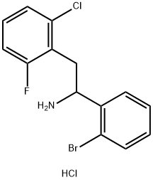1-(2-bromophenyl)-2-(2-chloro-6-fluorophenyl)ethan-1-amine hydrochloride Structure