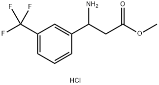 methyl 3-amino-3-[3-(trifluoromethyl)phenyl]propanoate hydrochloride salt Struktur