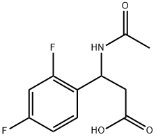 Benzenepropanoic acid, β-(acetylamino)-2,4-difluoro- Struktur