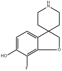 Spiro[benzofuran-3(2H),4'-piperidin]-6-ol, 7-fluoro- Struktur