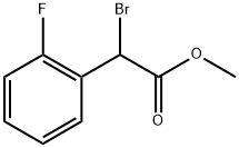 Benzeneacetic acid, a-bromo-2-fluoro-, methyl ester, (±)- 化学構造式