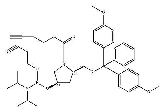Alkyne Amidite, hydroxyprolinol, 1357289-02-1, 结构式