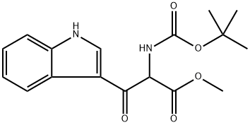 2-((叔丁氧羰基)氨基)-3-(1H-吲哚-3-基)-3-氧代丙酸甲酯, 1357913-58-6, 结构式